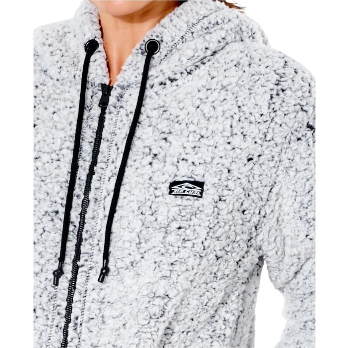 2024 Rip Curl Mujer Dark And Stormy Zip Through Fleece GFEKN1 - Light Grey